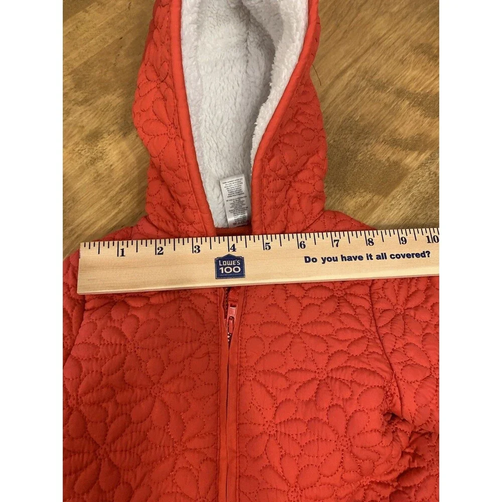 Little Me Red Jacket Size 18 Month. Red Bows Embroidered Flowers Lined